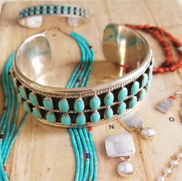 RARE Silpada Sterling Silver & Turquoise Bracelet